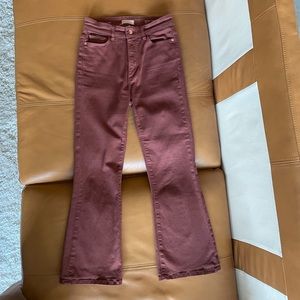 DL1961 X Marianna Hewitt Bridget High-Rise Kick Flare Cropped Jeans in size 26